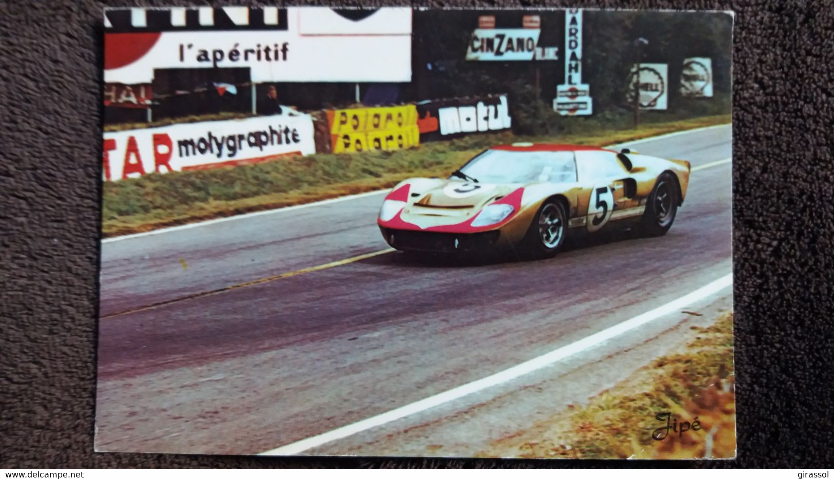 CPSM LE MANS SARTHE CIRCUIT 24 HEURES  AUTO VOITURE SPORT UNE FORD EN PLEINE VITESSE ED JIPE 1971 - Le Mans
