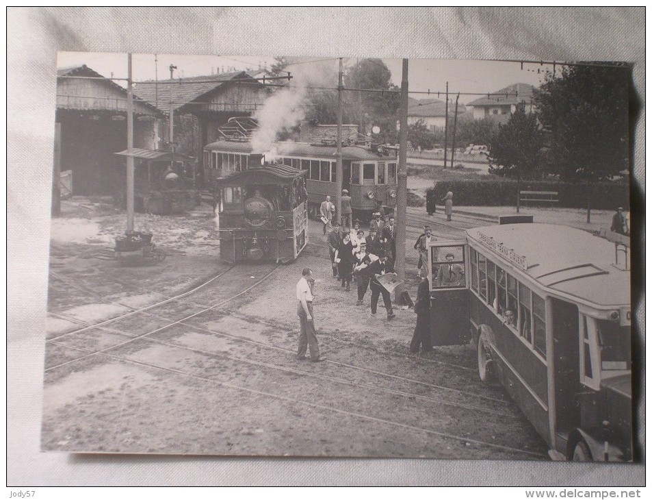 TRANVIA TORINO-ORBASSANO-GIAVENO - STAZIONE DI ORBASSANO 1936  CONSORZIO TRASPORTI TORINESI - Transports