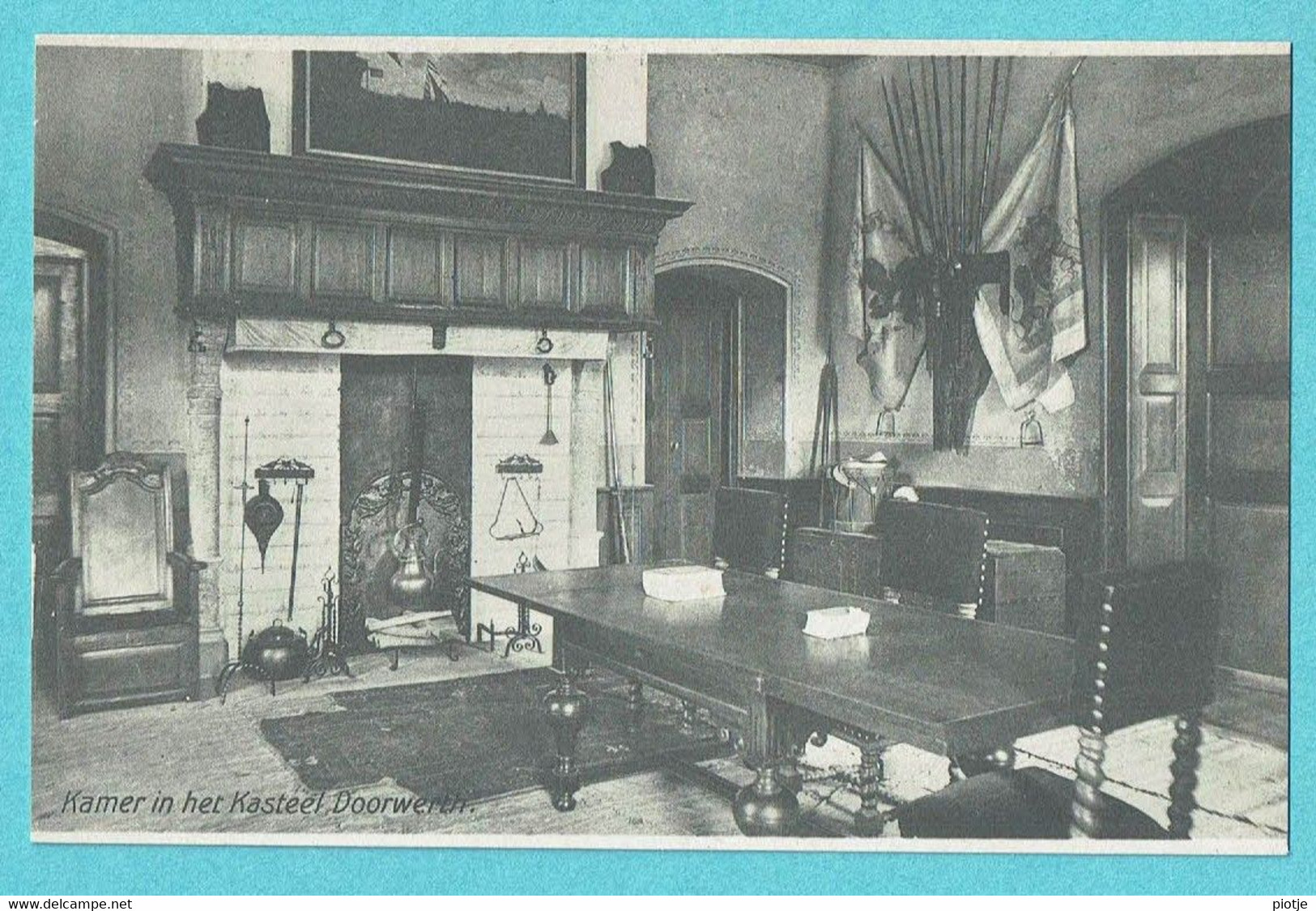 * Doorwerth - Renkum (Gelderland - Nederland) * (Weenenk & Snel, Uitgave R.G. Branderhorst) Kamer Kasteel, Cheminée - Renkum