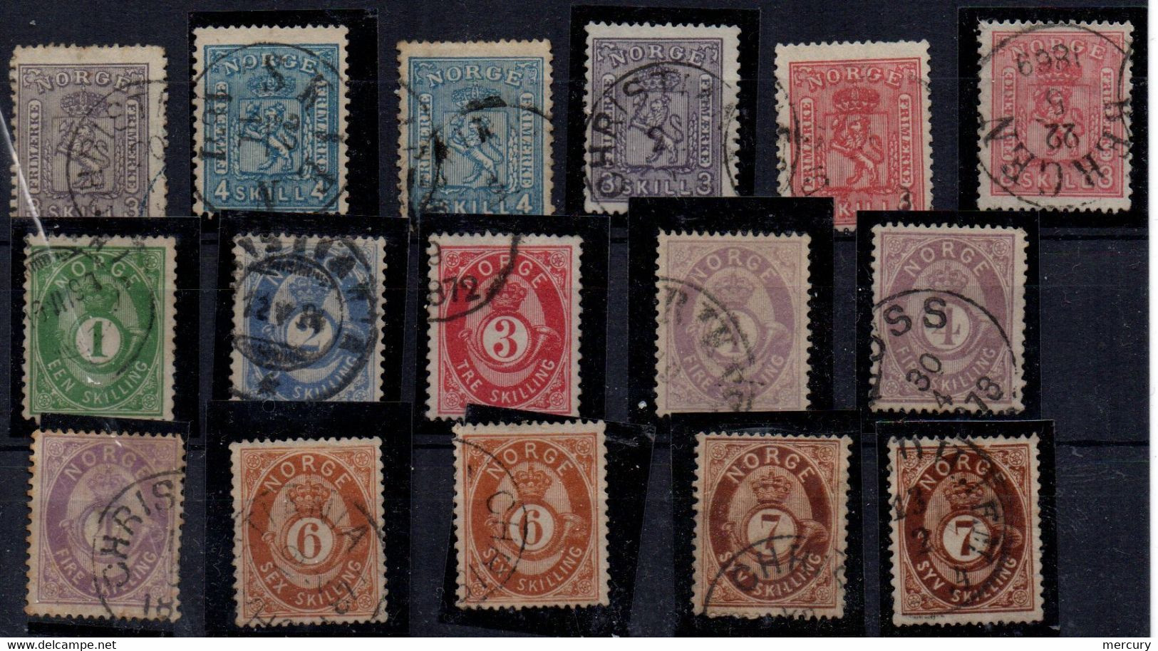 NORVEGE - Bon Lot De Timbres Oblitérés Entre 1856 Et 1930 TB à Prix Intéressant - 3 Scans - Colecciones