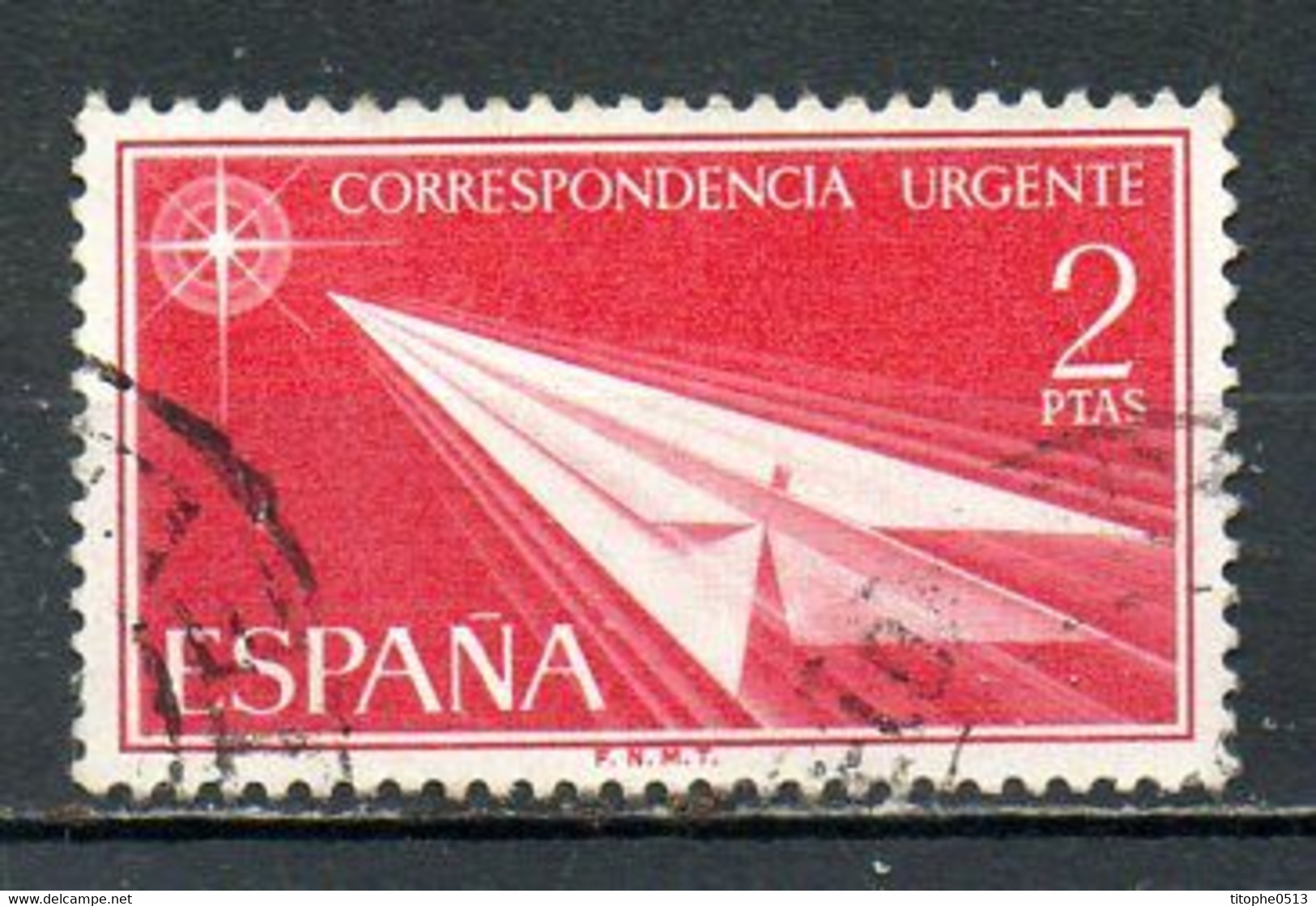 ESPAGNE. Timbre Exprès Oblitéré N°31 De 1956-66. Flèche De Papier. - Correo Urgente