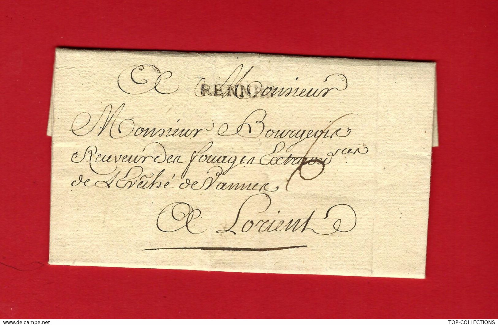 1777 ANCIEN REGIME FERMES ETAT DE BRETAGNE DUMARGAT ( Ou DU MARGAT) Rennes TRESORIER  RECEVEUR DES FOUAGES DE VANNES - Documents Historiques