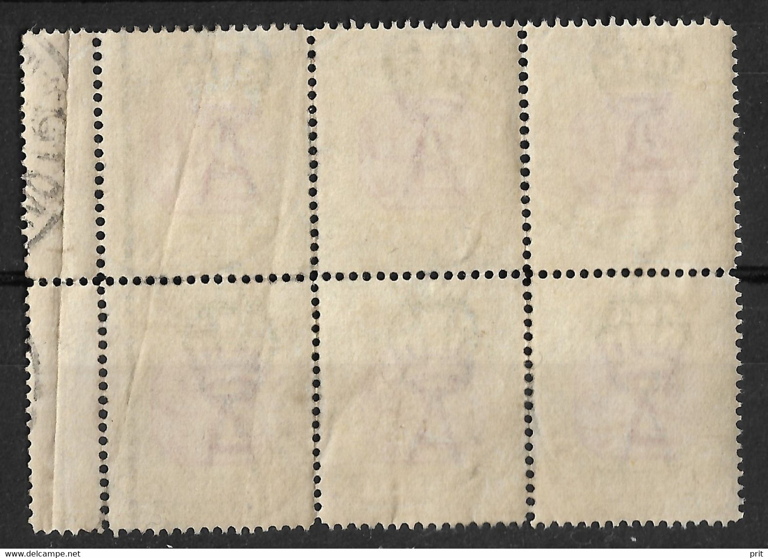 Australia 1922 2d Nice Block Of 6 Postage Due. SG D94. South Kensington N.S.W. Postmarks. Very Beautiful Item! - Portomarken