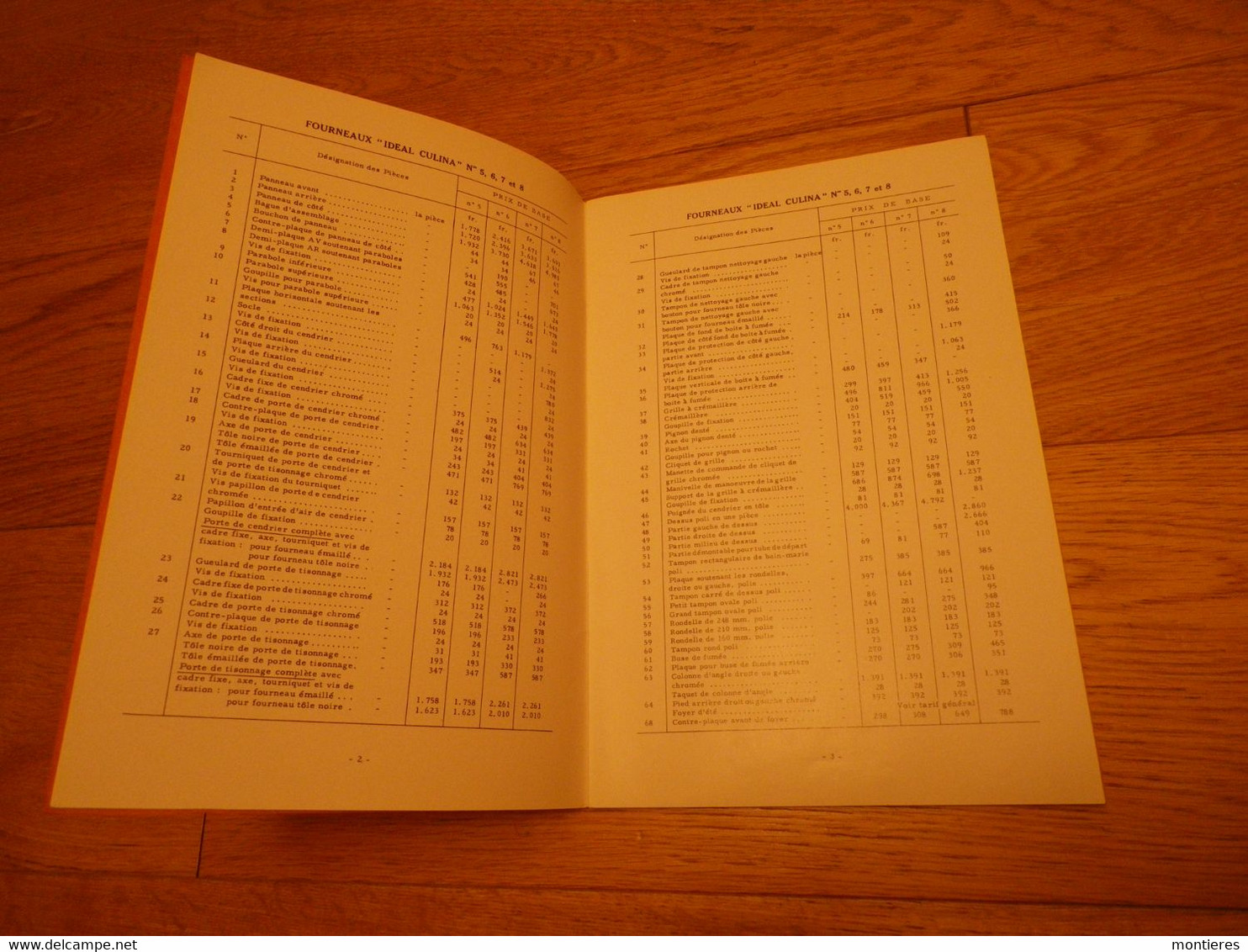 Catalogue Tarif 1958 Pièces De Rechange Pour Chaudière IDEAL - Ideal-Standard 149 Bd Haussmann Paris VIIIe - Electricité & Gaz