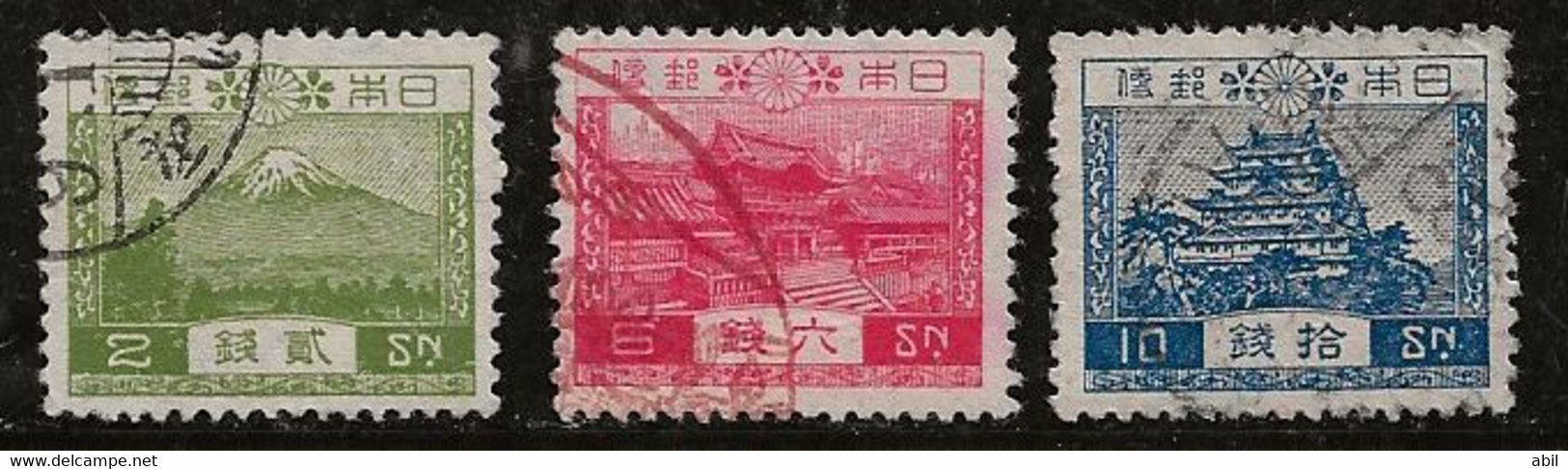 Japon 1926 N° Y&T : 191 à 193 Obl. - Oblitérés