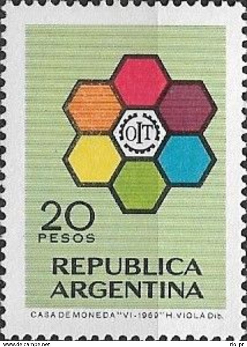 ARGENTINA - 50th ANNIVERSARY OF THE I.L.O., INTERNATIONAL LABOUR ORGANIZATION 1969 - MNH - OIT