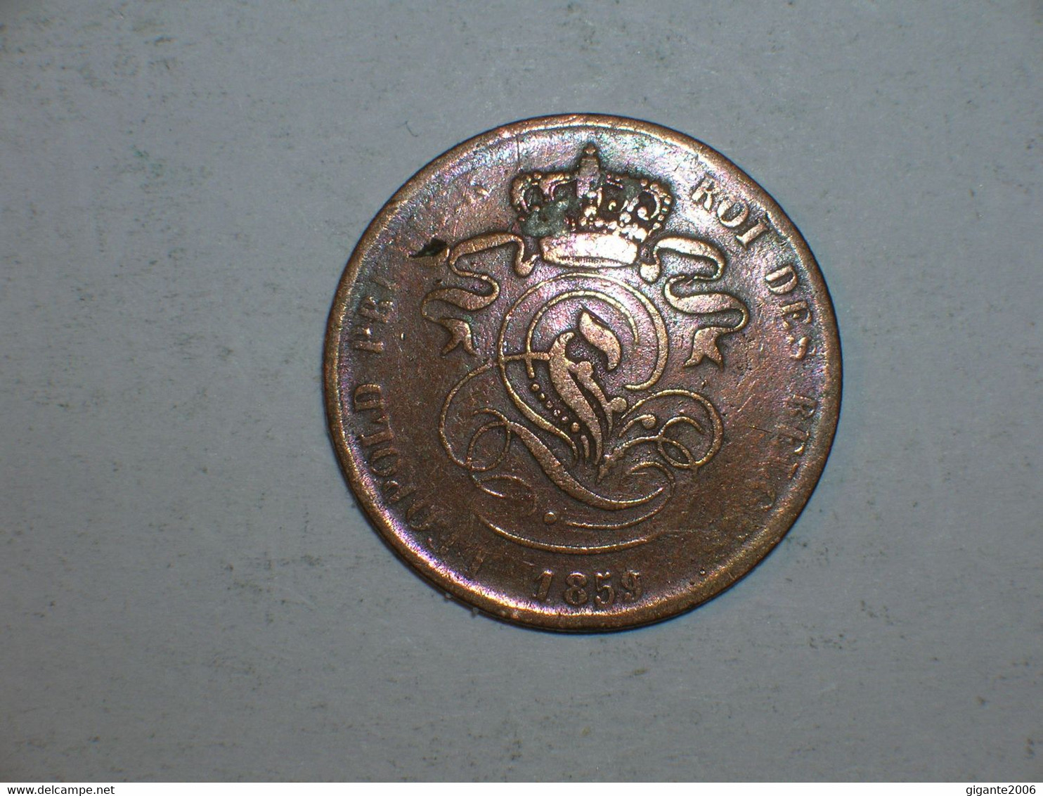 BELGICA 2 CENTIMOS 1859 (9220) - 2 Cent