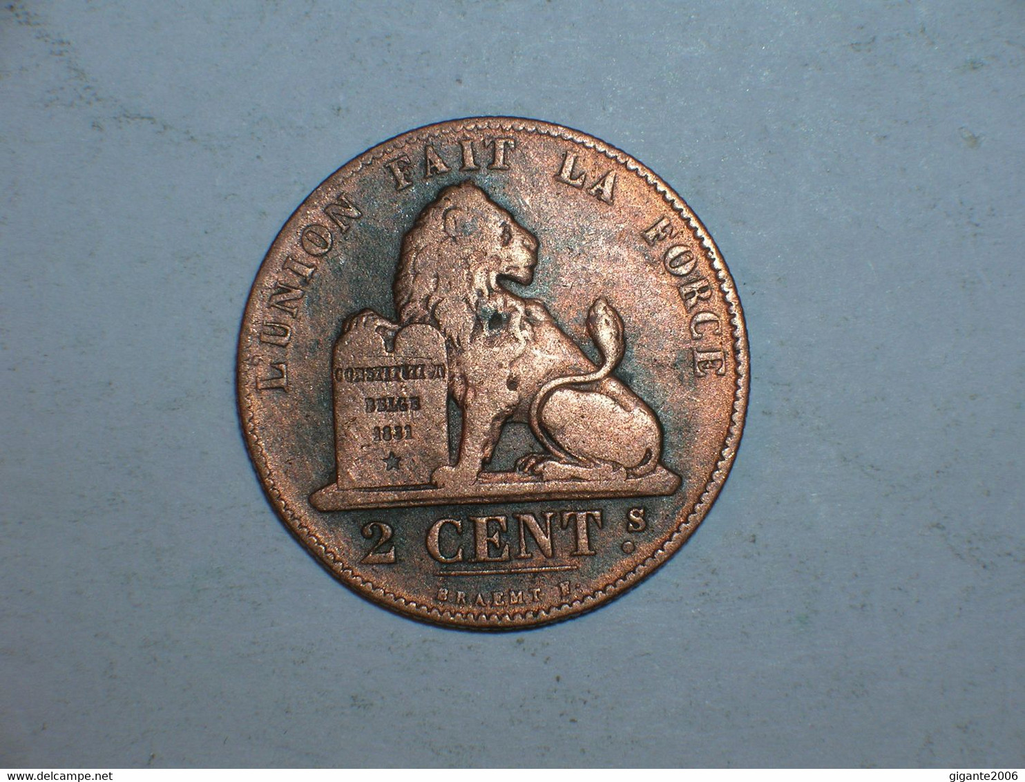 BELGICA 2 CENTIMOS 1863 (9221) - 2 Centimes