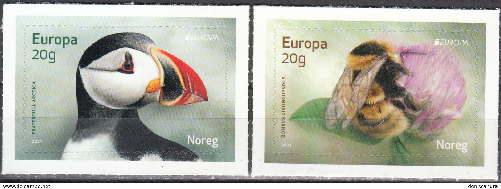 Norge 2021 Europa CEPT Animaux En Péril Neuf ** - Unused Stamps