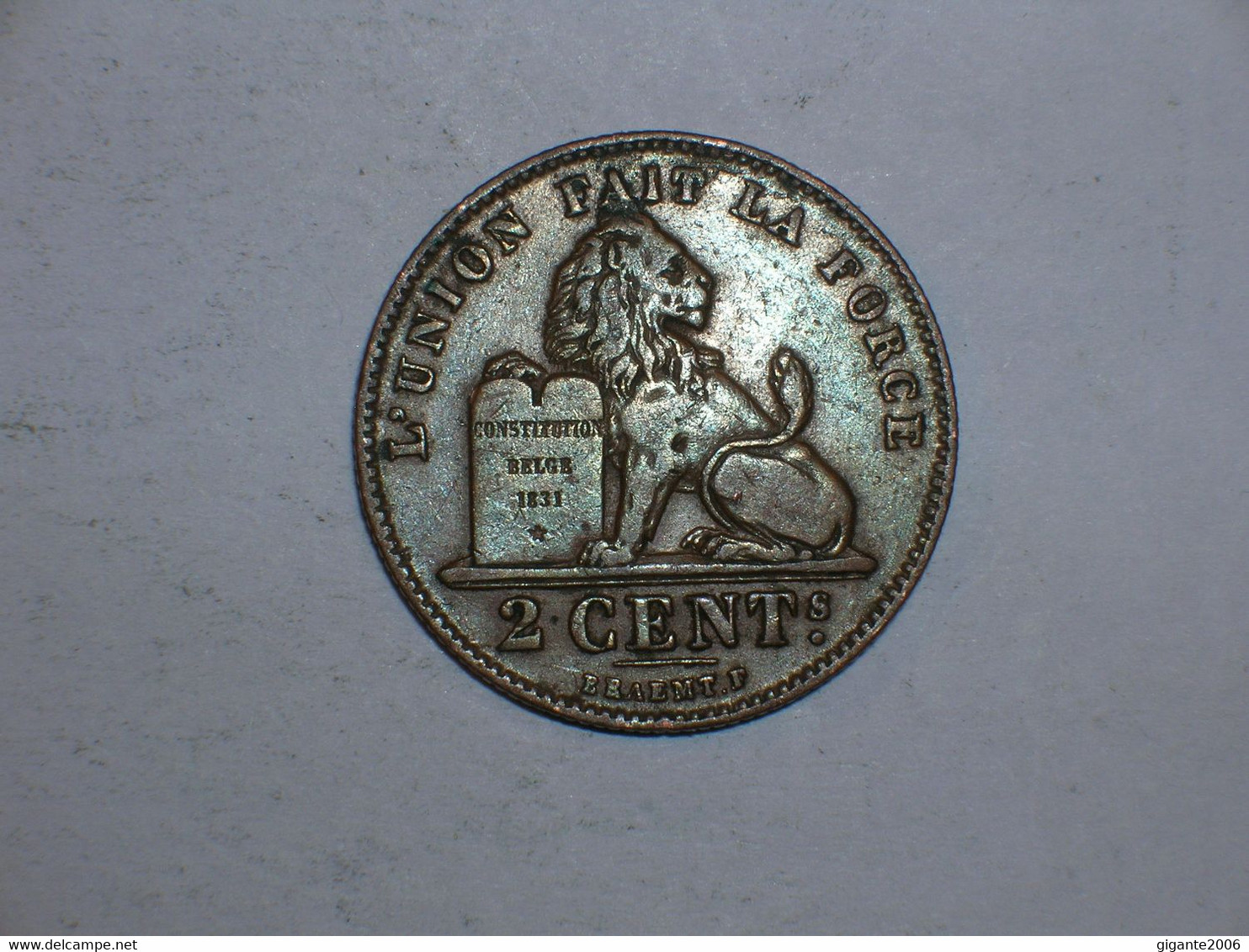 BELGICA 2 CENTIMOS 1912 FR (9235) - 2 Cents