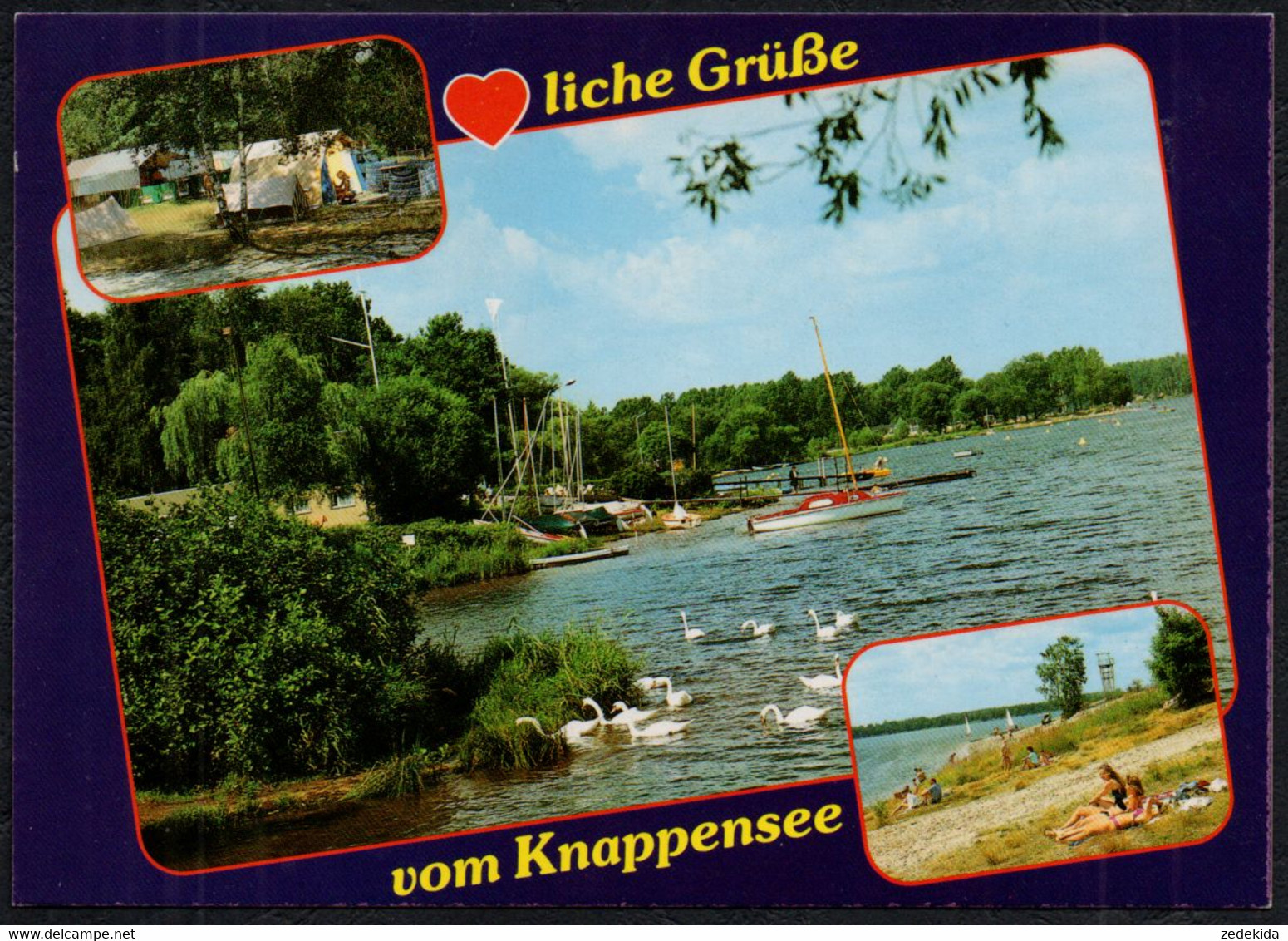 F5851 - TOP Hoyerswerda Knappensee - Verlag Bild Und Heimat Reichenbach Qualitätskarte - Hoyerswerda