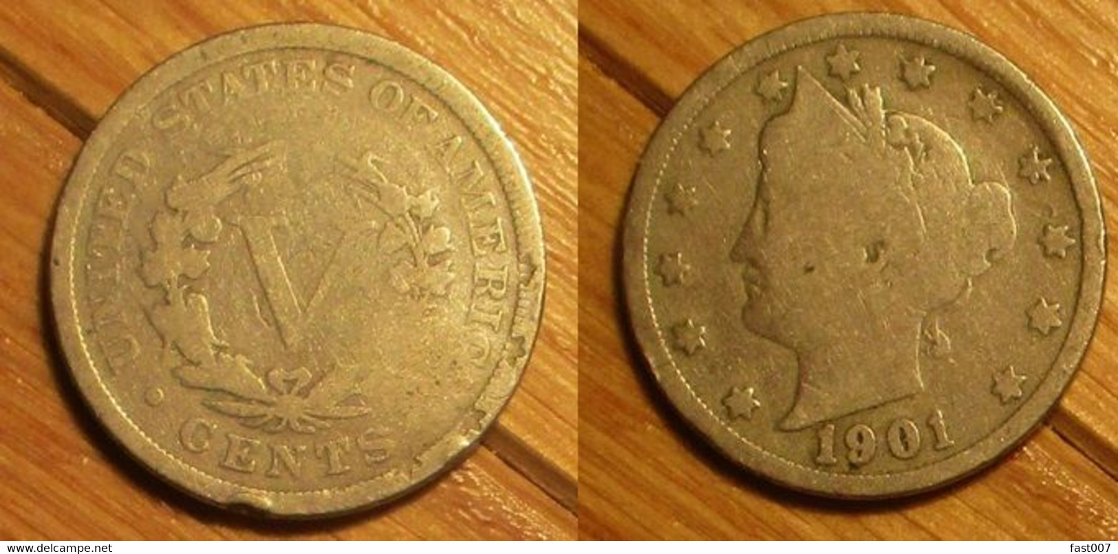 USA - 5 Cents 1901 - 1883-1913: Liberty (Libertà)