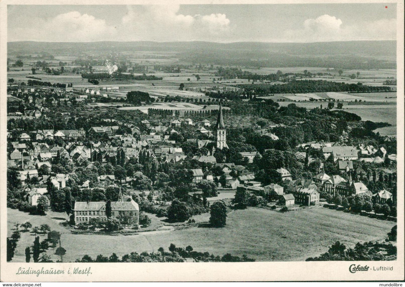 Echtfotokarte Lüdinghausen In Westfalen - Luftaufnahme - Luedinghausen