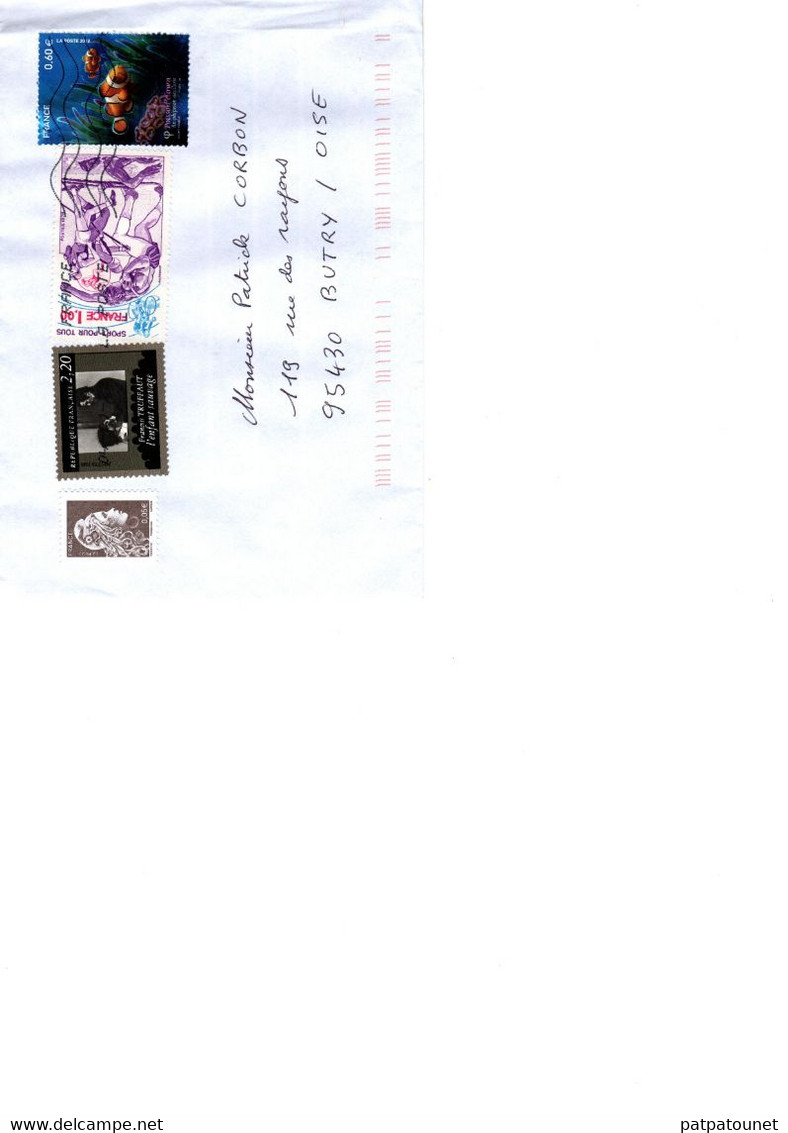 France Lettre 2022 4 Timbres - Covers & Documents