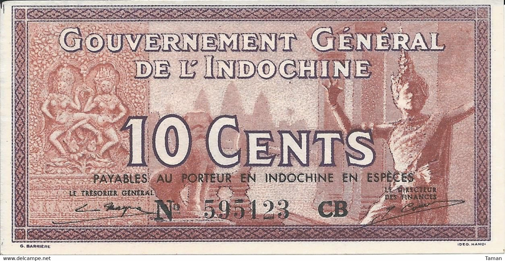 INDOCHINE   -  10 Cents   Nd(1939)      -- UNC --   Indochina - Indochina