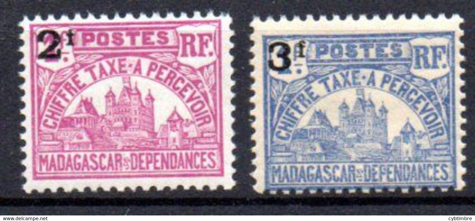 Madagascar: Yvert N° Taxe 18/19**; MNH - Timbres-taxe