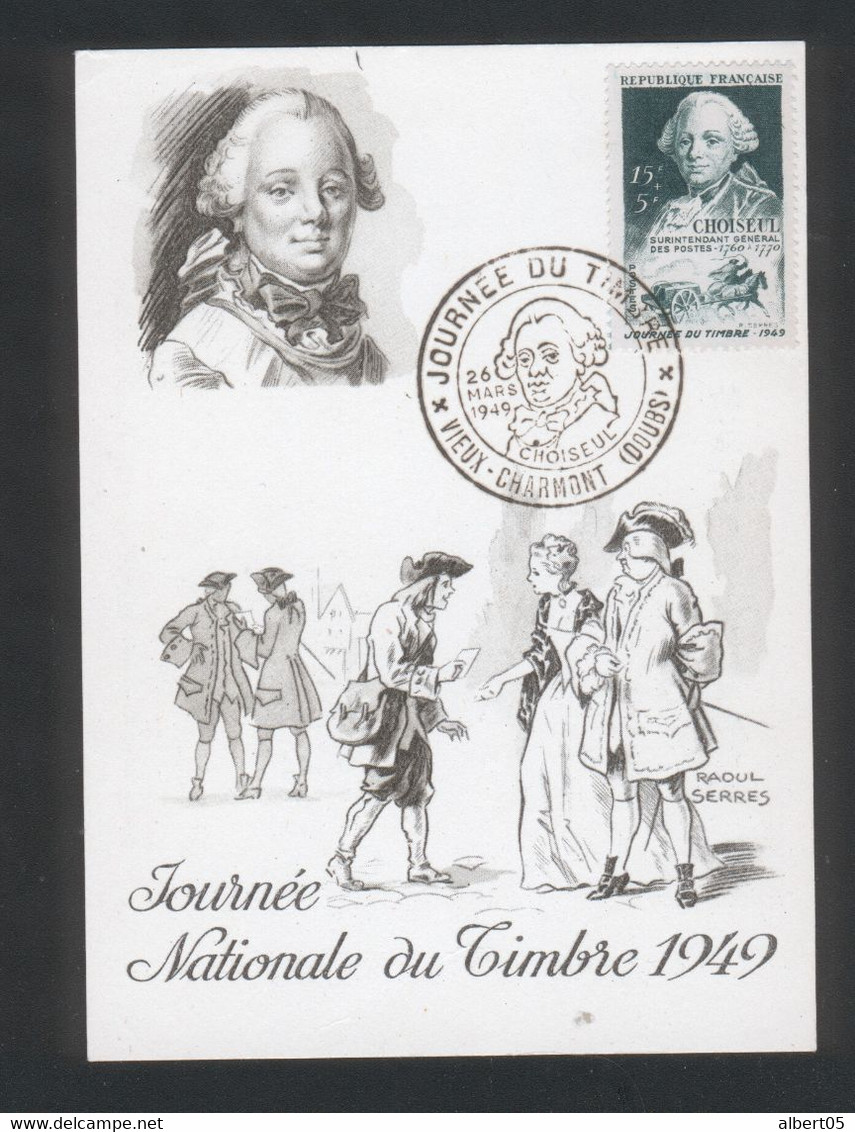 Journée Du Timbre 1949 - Choiseul - Vieux Charmont (Doubs) 26 Mars 1949 - ....-1949