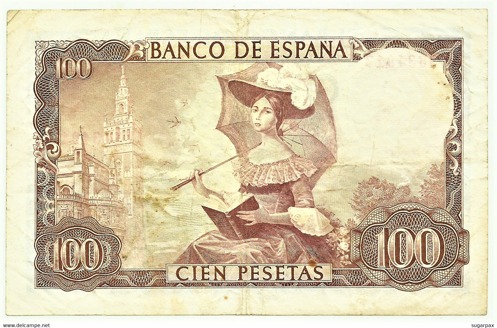 ESPAÑA - 100 Pesetas - 19.11.1965 ( 1970 ) - Pick 150 - Serie V - Gustavo Adolfo Becquer - 100 Pesetas