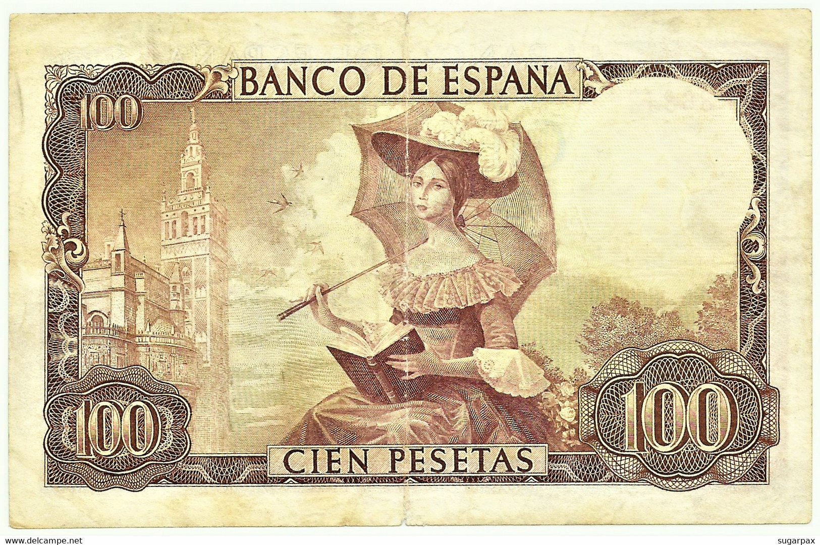 ESPAÑA - 100 Pesetas - 19.11.1965 ( 1970 ) - Pick 150 - Serie 1R - Gustavo Adolfo Becquer - 100 Peseten