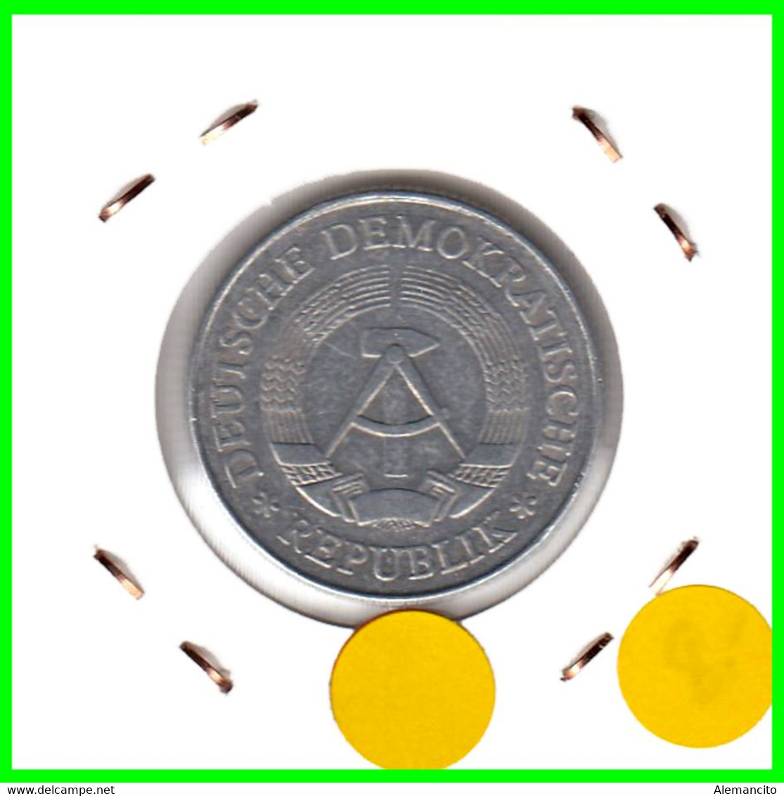 ( GERMANY ) AÑO 1977 REPUBLICA DEMOCRATICA DE ALEMANIA ( DDR ) MONEDAS DE 2-DM ALUMINIO - DE 27 mm. - 2 Mark