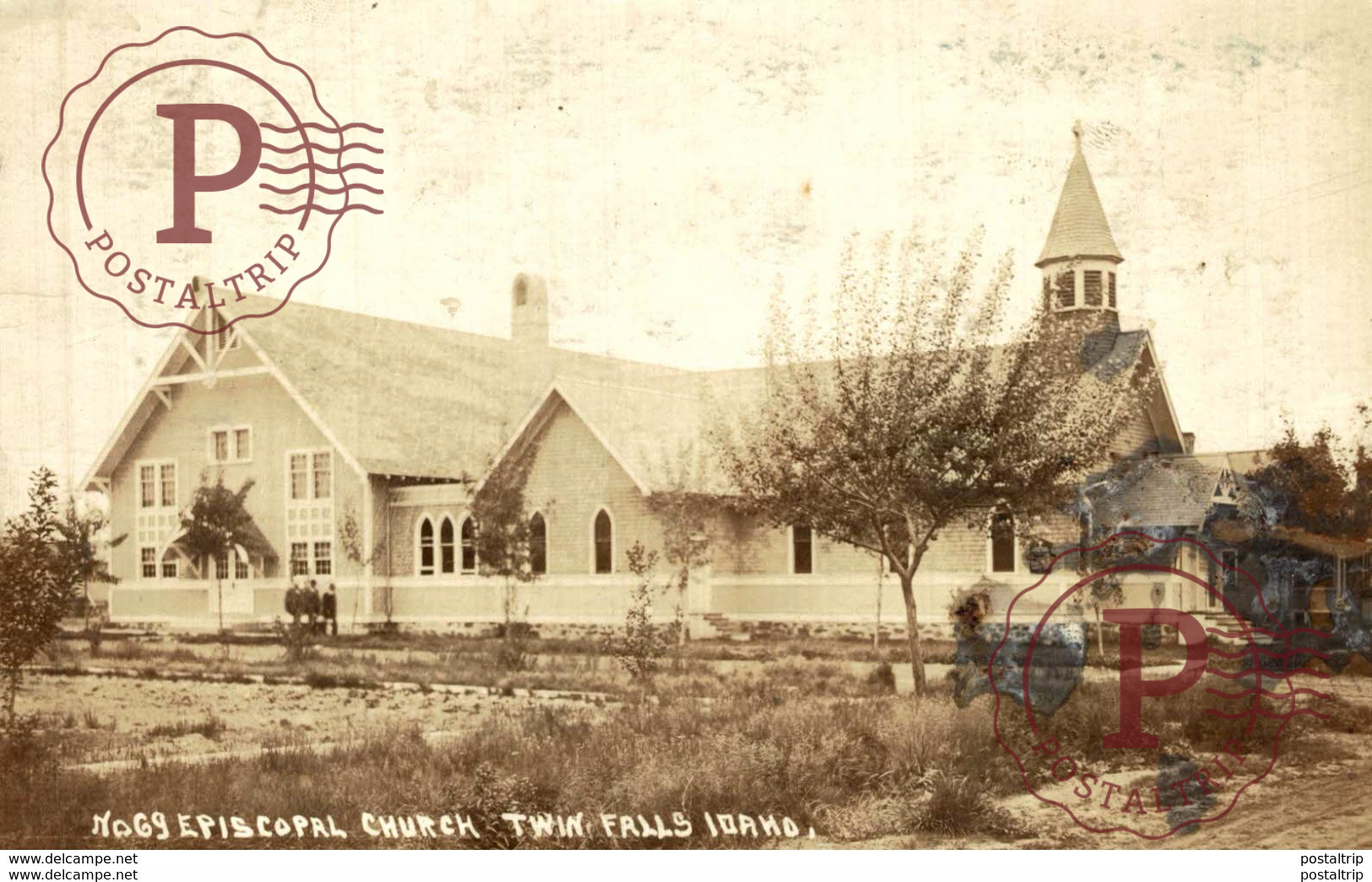 REAL PHOTO POSTCARD  IDAHO TWIN FALLS EPISCORAL CHURCH - Twin Falls