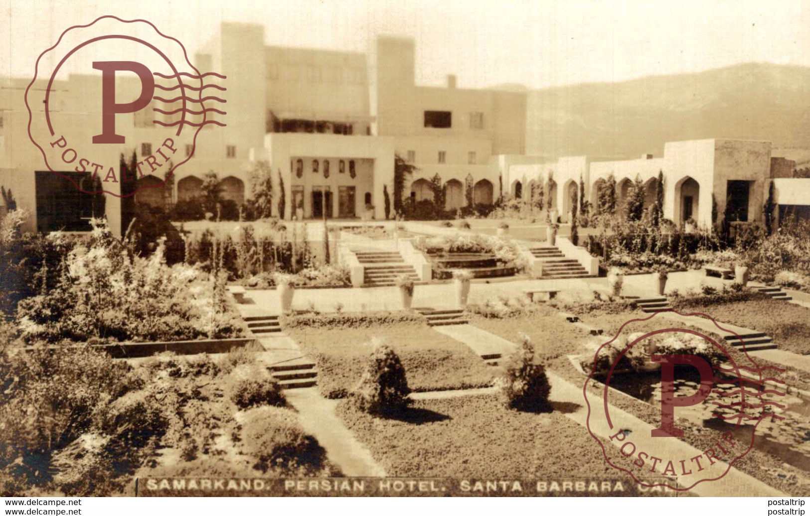 REAL PHOTO POSTCARD  Santa Barbara California~Samarkand Persian Hotel - Santa Barbara