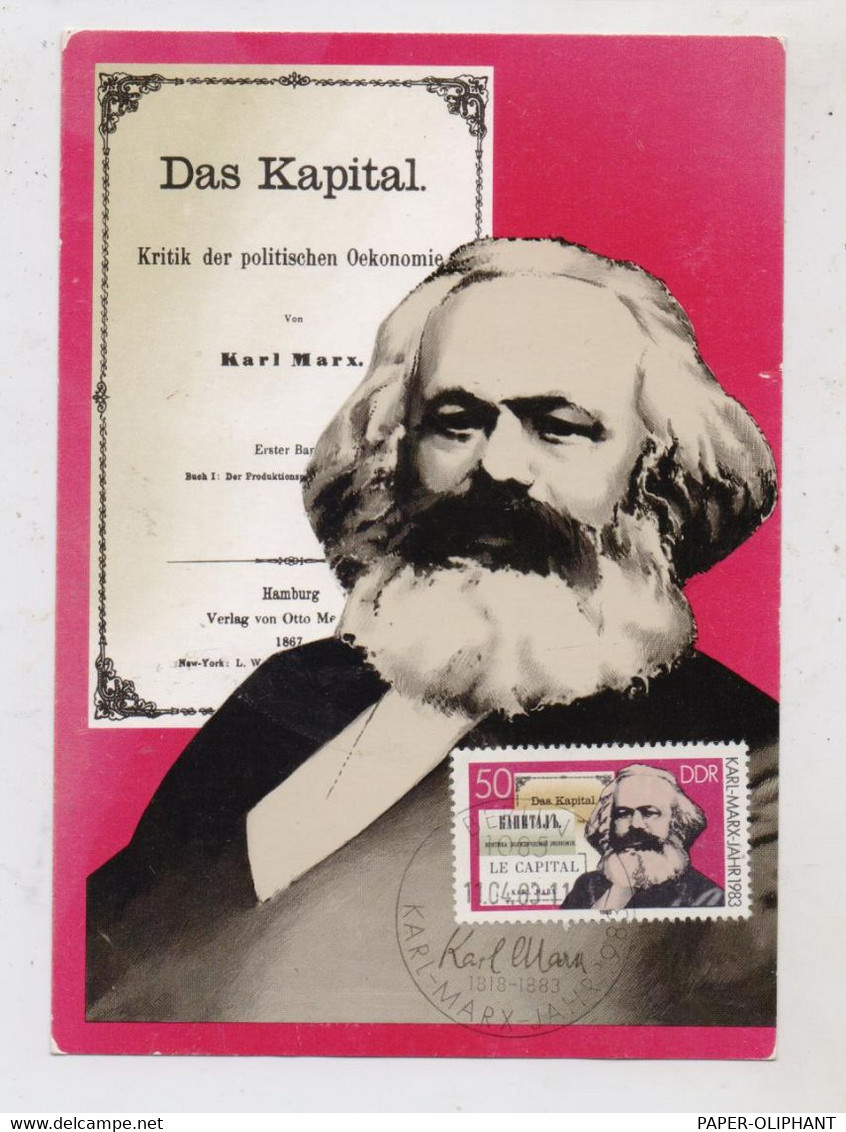 GESCHICHTE / History, KARL MARX, "Das Kapital", Maximum-Karte DDR / GDR - Histoire