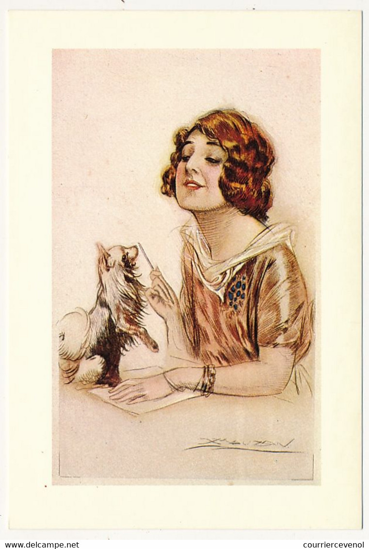 CPM - Illustrateur MAUZAN - Réédition "femme Et Chien" ( ) Pour Le Centenaire De Naissance De Mauzan - Mauzan, L.A.