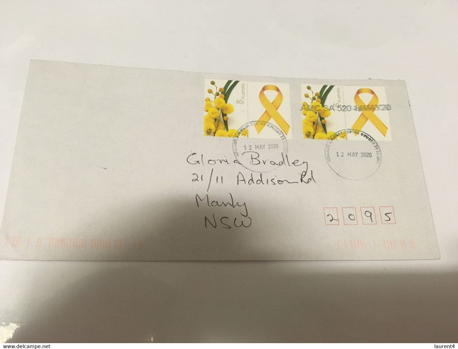 (3 F 43) Australian Letter Posted 2020 (during COVID-19 Pademic) With 2 Personalised 60-cents Stamps - Lettres & Documents