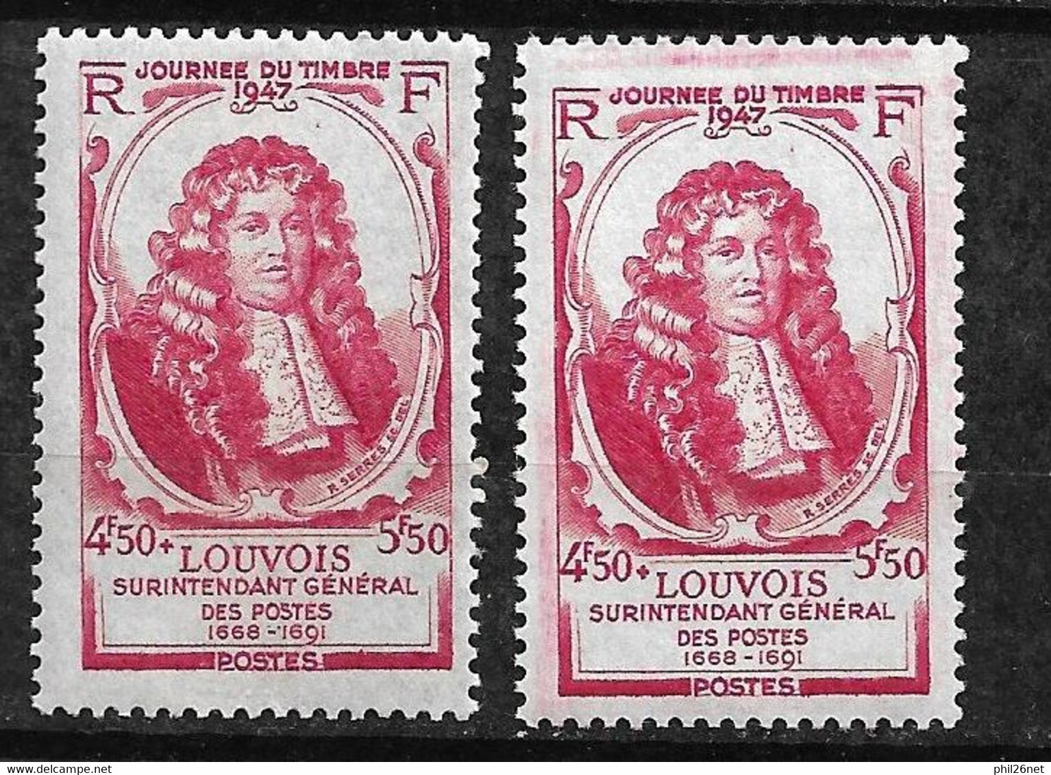 France  N° 779 Et 779 Défaut D'essuyage Petite Variété Neufs * *    B/TB   Voir Scans  - Unused Stamps