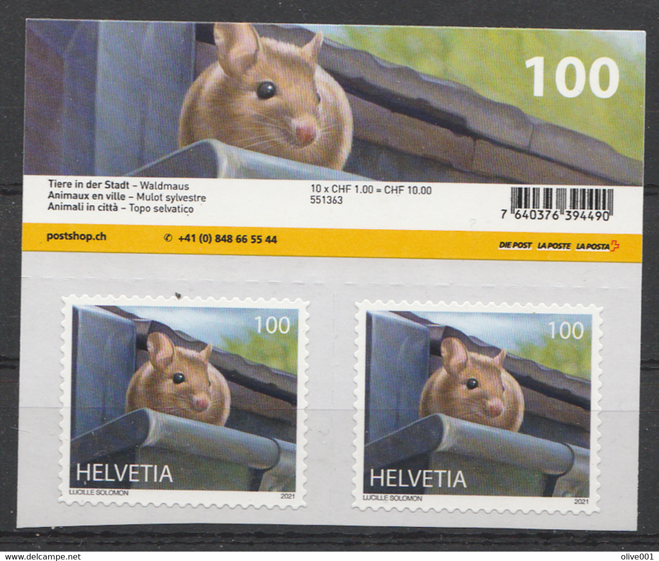 Série Complète 2021 Paires De Tp Sommet De Feuille  "Faune, Animaux, Renard, Hermine, Taupe, Musaraigne" Zum N° MNH ** - Unused Stamps