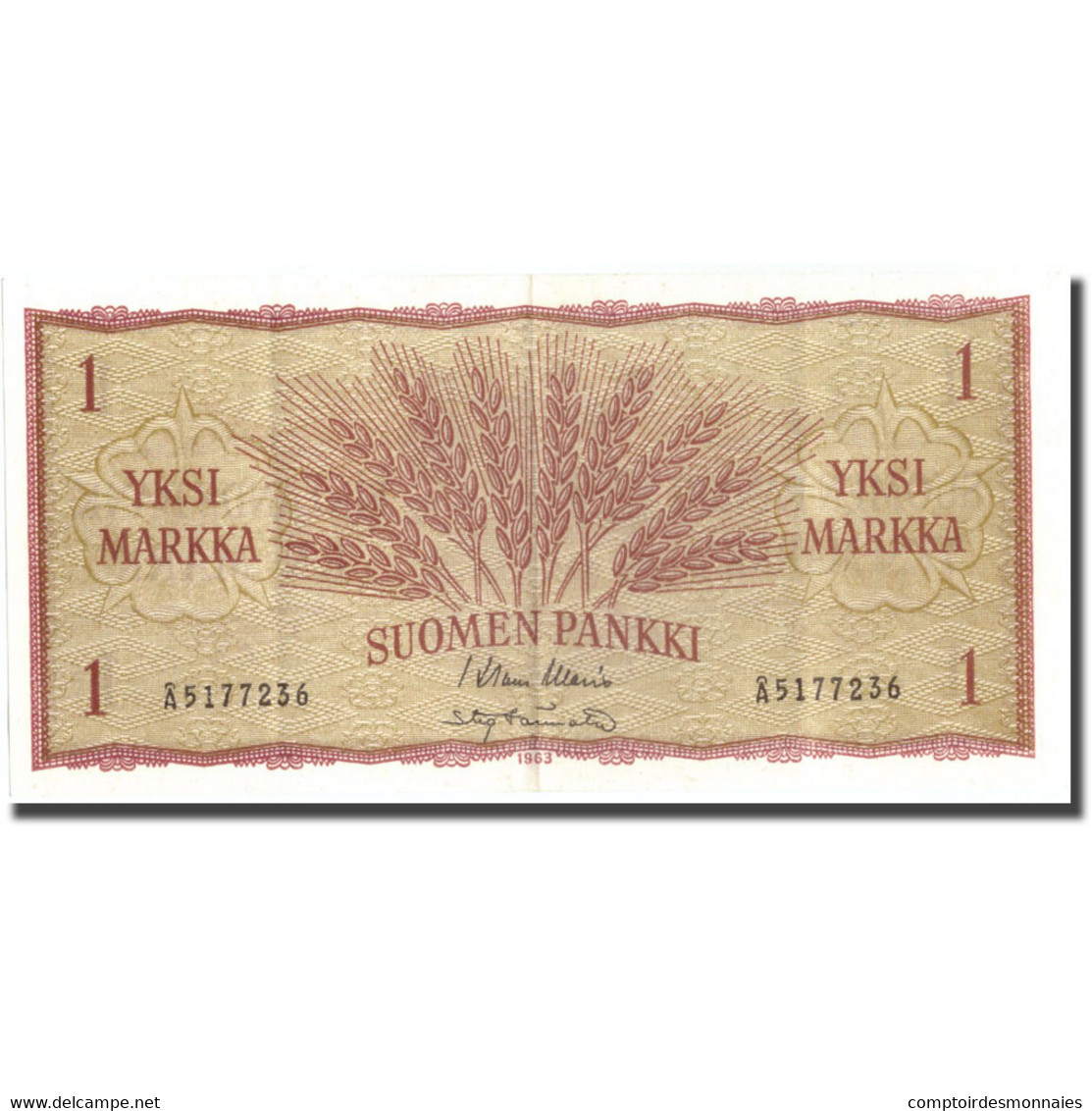 Billet, Finlande, 1 Markka, 1963, 1963, KM:98a, TTB+ - Finland
