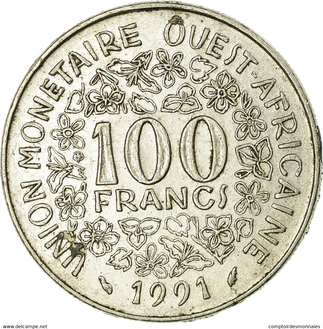 Monnaie, West African States, 100 Francs, 1991, TTB, Nickel, KM:4 - Costa D'Avorio