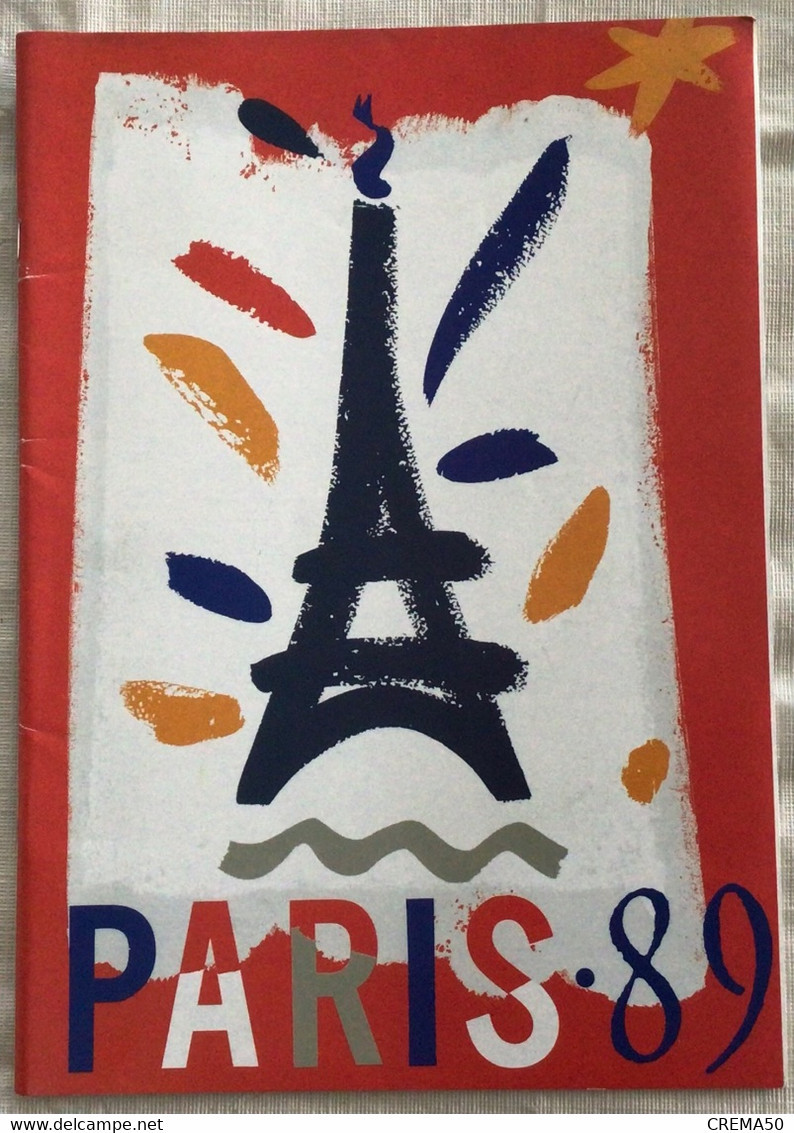 PROGRAMME: PARIS 89 - La Mairie De Paris 1989 - Aznavour: Jonny Hallyday: Nougaro: Domingo - Programs