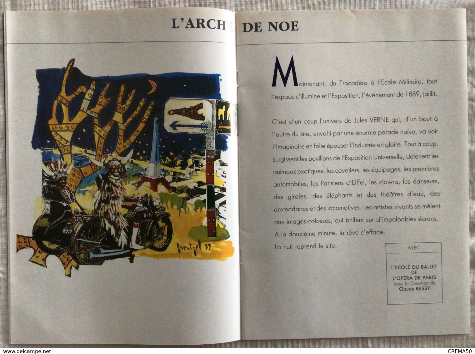 PROGRAMME: PARIS 89 - La mairie de Paris 1989 - Aznavour: Jonny Hallyday: Nougaro: Domingo
