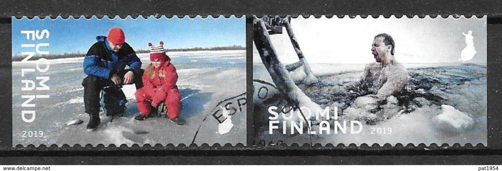 Finlande 2019 N° 2586/2587 Oblitérés Activités D'hiver - Gebruikt