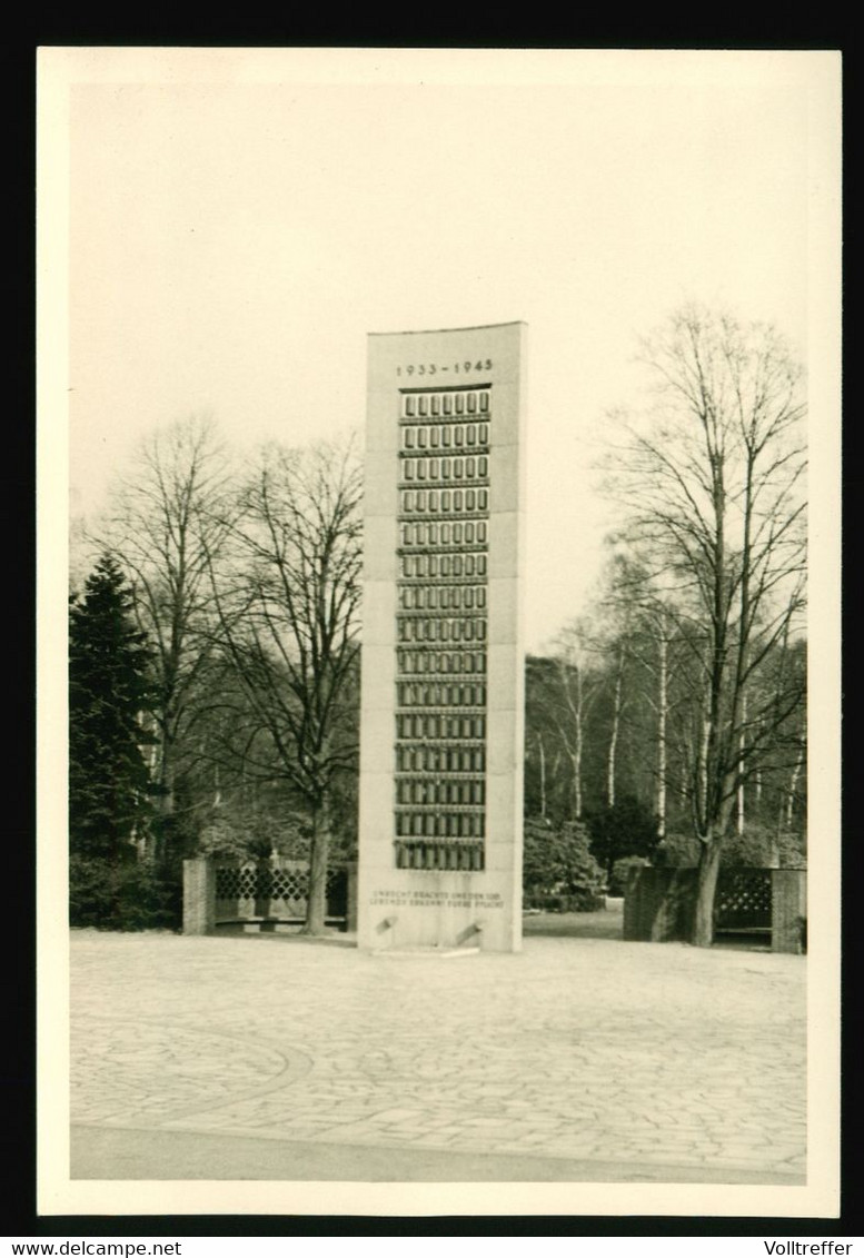 Orig. Foto Hamburg, Mahnmal Für Die Nazi Verfolgte, Ohlsdorf Friedhof 1958 - Nord