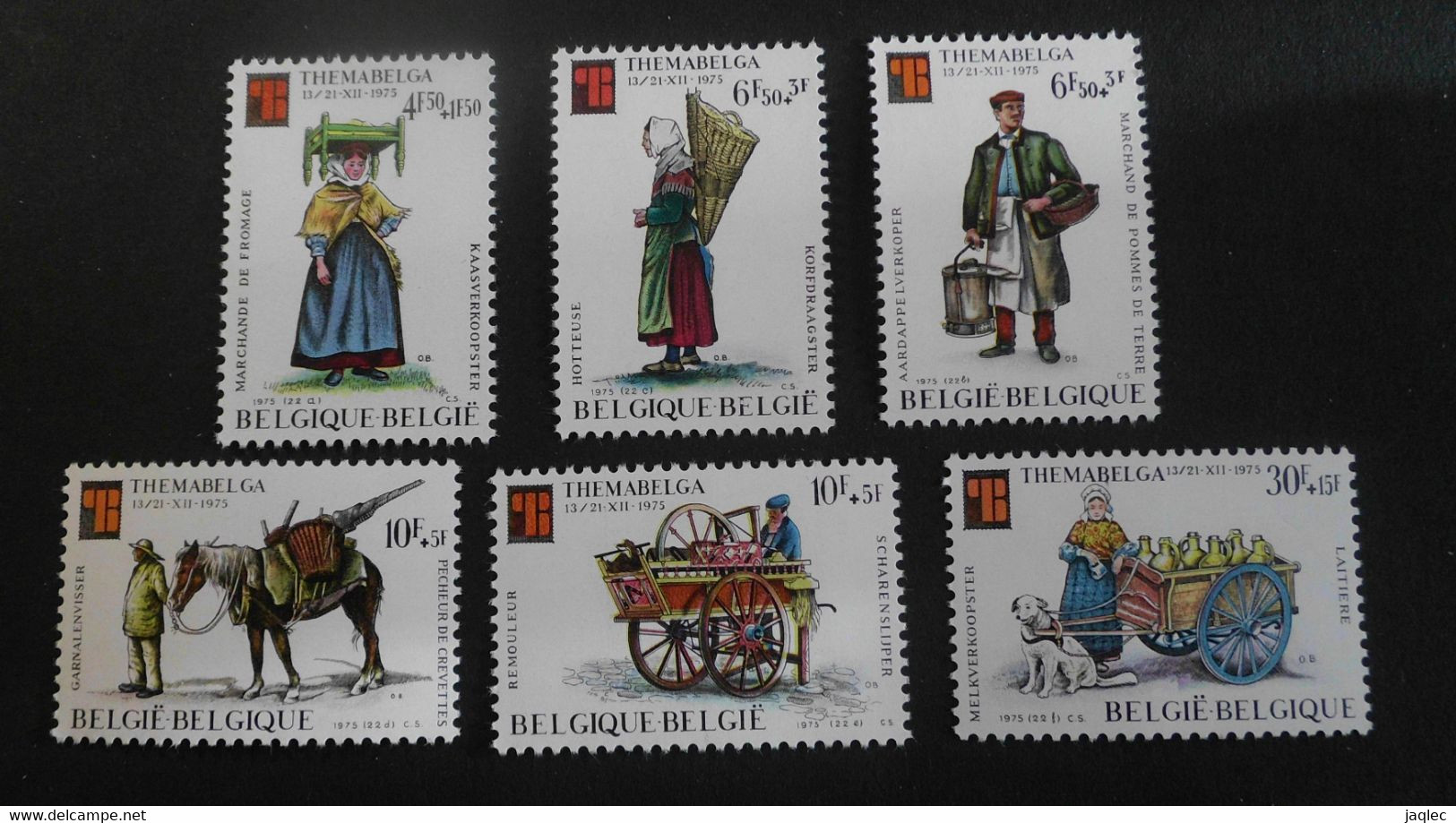 1975 : Cob 1789**-1794**  Themabelga     (sans Charnière D39) Verso - Unused Stamps