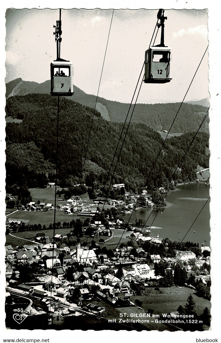 Ref 1522 - Austria Real Photo Postcard - St Gilgen Gondola Gondelbahn & Cachet - Salzburg - St. Gilgen
