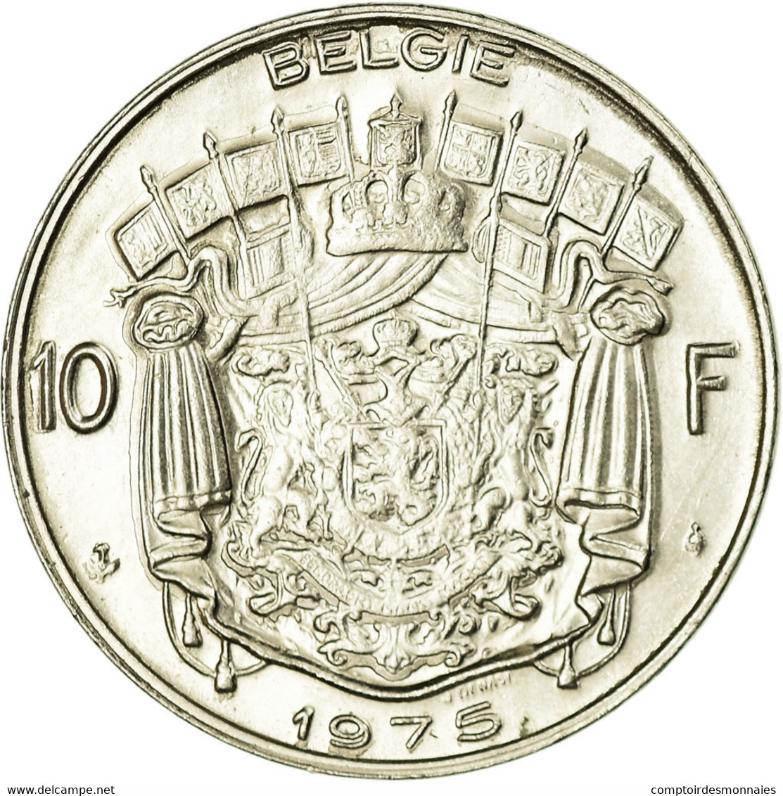 Monnaie, Belgique, 10 Francs, 10 Frank, 1975, Bruxelles, SPL, Nickel, KM:156.1 - 10 Francs