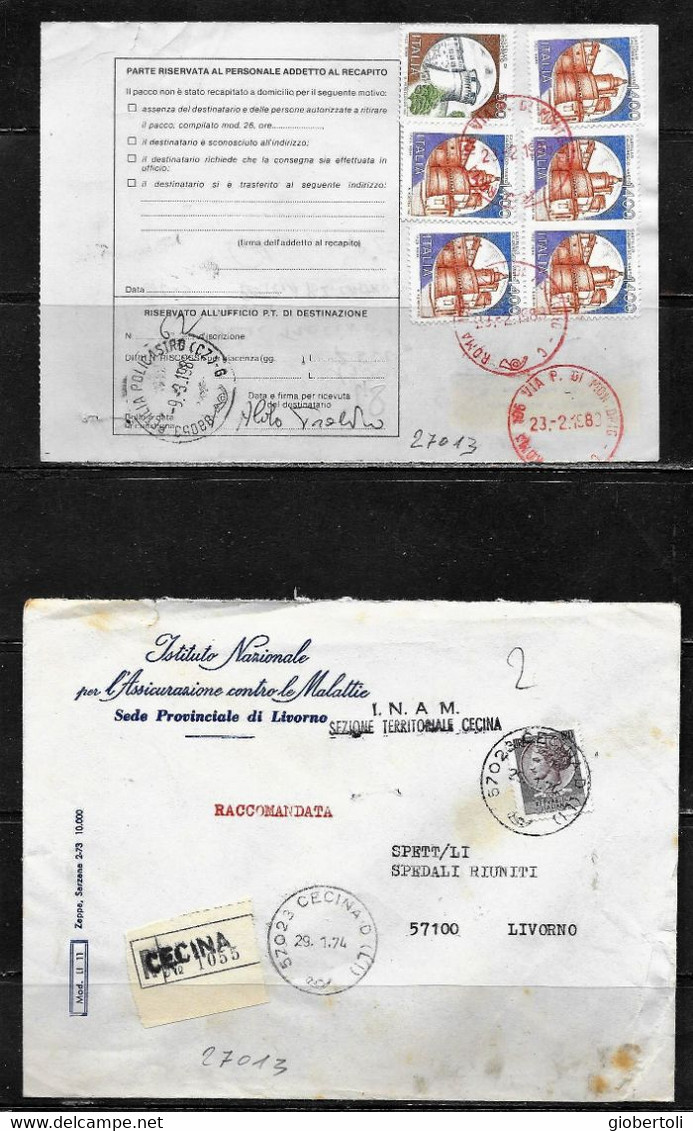 Italia/Italy/Italie: Lotto Di 6 Documenti Postali, Lot Of 6 Postal Documents. Loto Di 6 Documents Postaux - Lotti E Collezioni