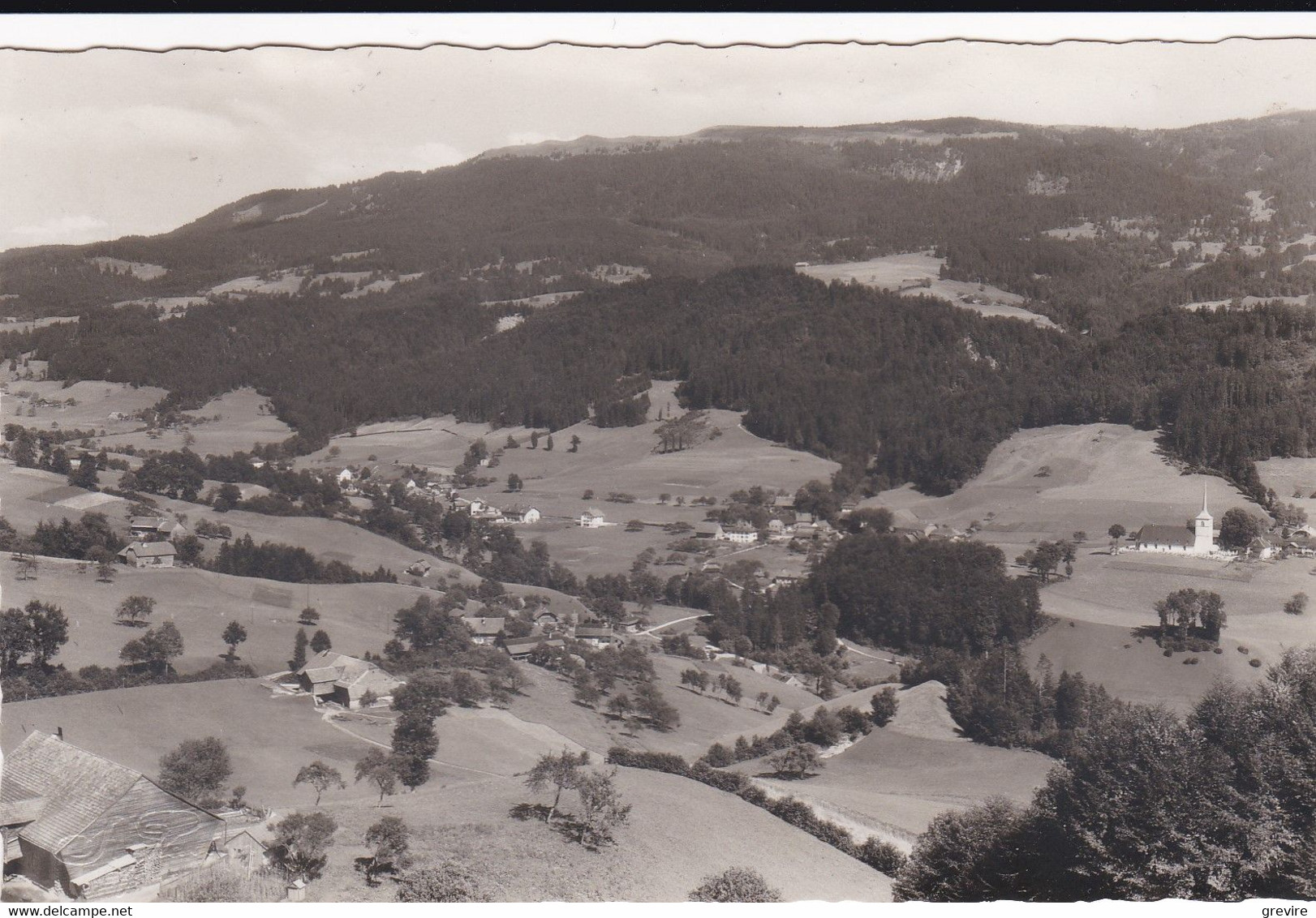 La Roche, Vue Générale Vers La Berra. Fermes Au Premier Plan - La Roche