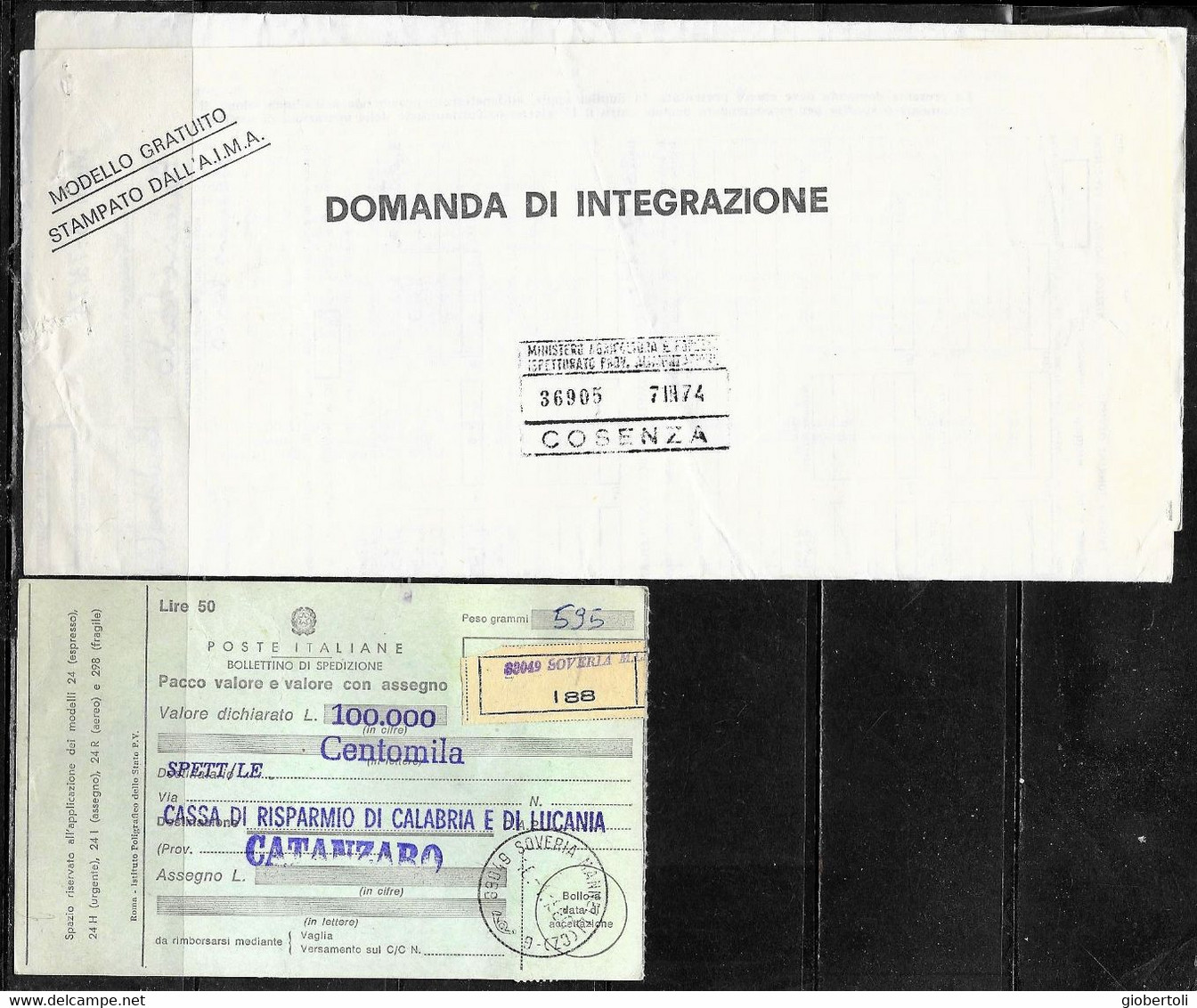 Italia/Italy/Italie: Lotto Di 6 Documenti Postali, Lot Of 6 Postal Documents. Loto Di 6 Documents Postaux - Lotti E Collezioni