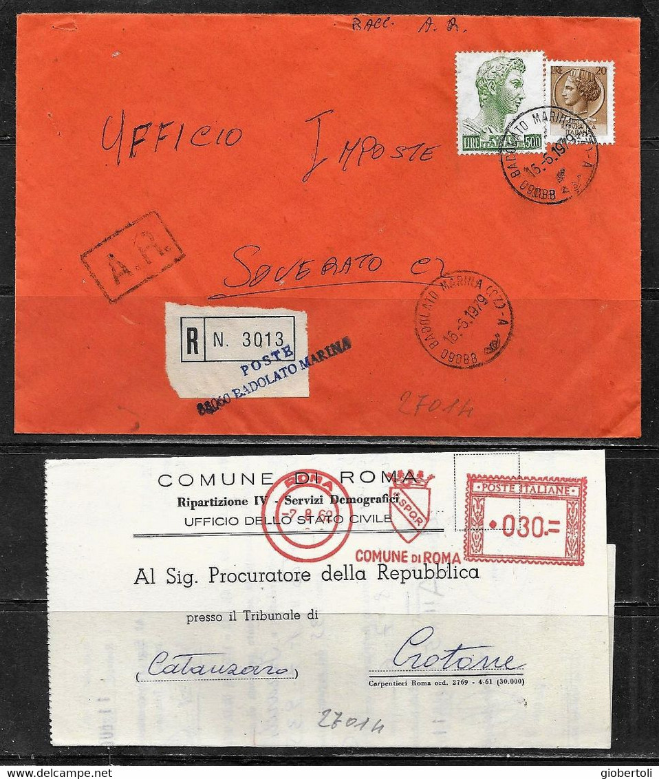 Italia/Italy/Italie: Lotto Di 6 Documenti Postali, Lot Of 6 Postal Documents. Loto Di 6 Documents Postaux - Lotti E Collezioni