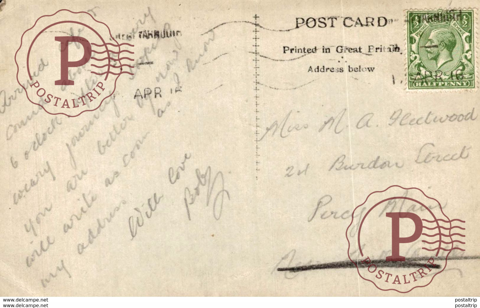 RPPC    Postcard POSTED  KIMBERLEY & BRANDON TERRACE MARINE PARADE GREAT YARMOUTH - Great Yarmouth