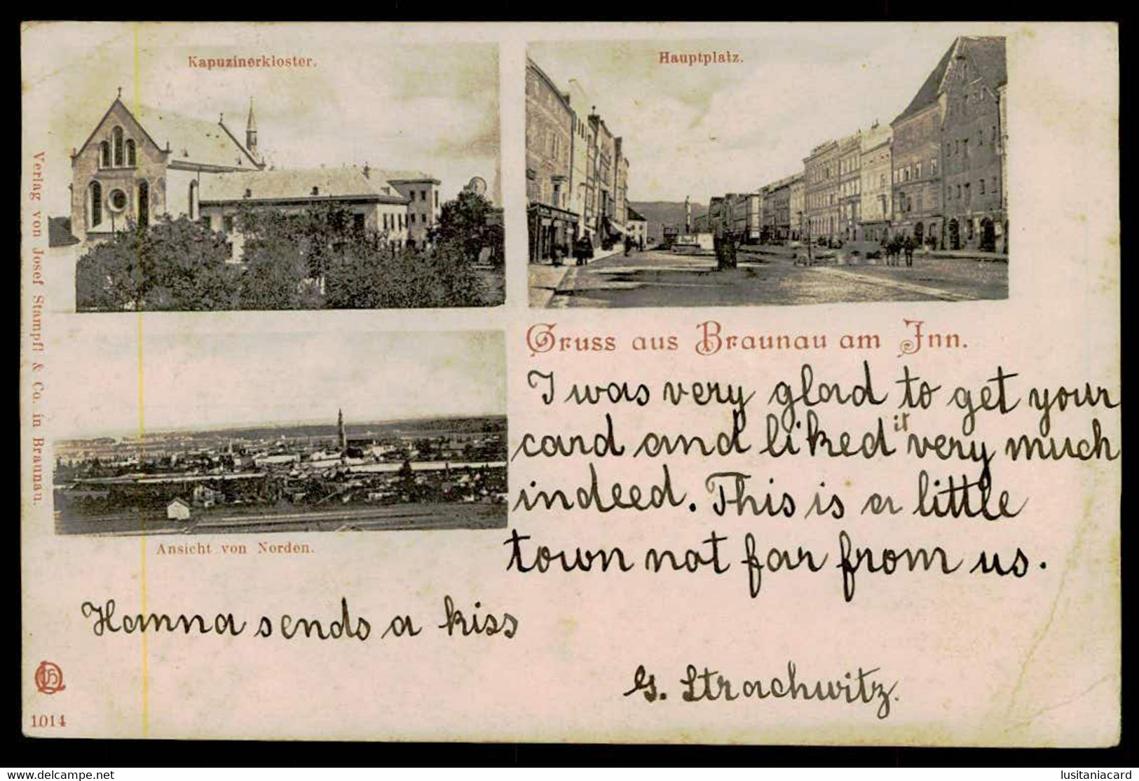 BRAUNAU AM INN - GRUSS -  Gruss Aus Braunau Am Inn. ( Ed. Von Josef Stampft & Co. Nº 1014) Carte Postale - Braunau