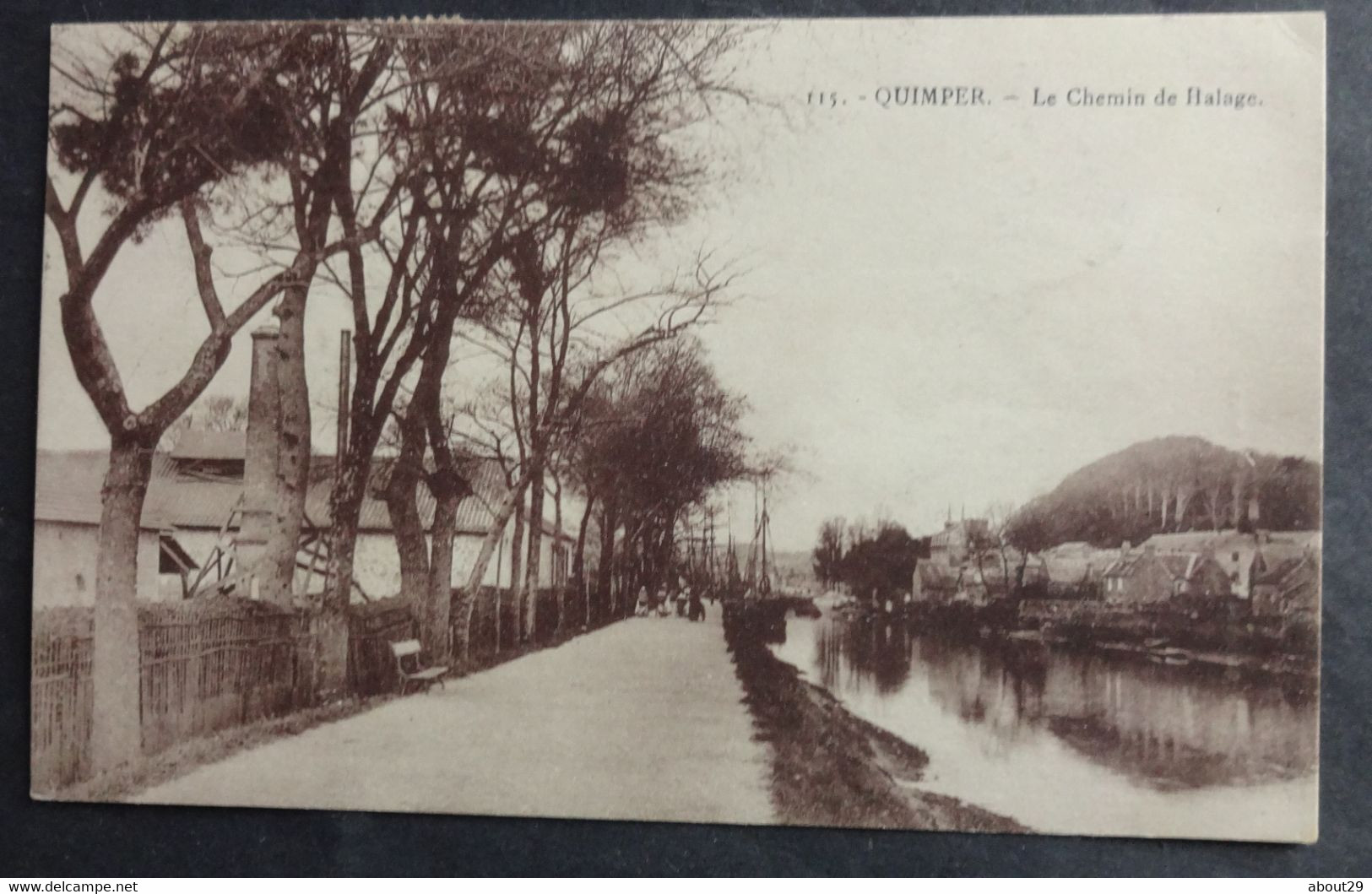 CPA 29 QUIMPER - Le Chemin De Halage  - Edit. Anglaret 115 - Réf. J 293 - Quimper