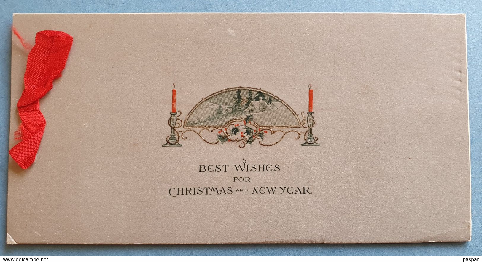 Ancienne Carte Best Wishes For Christmas And New Year Joyeux Noël Bonne Année - Autres & Non Classés