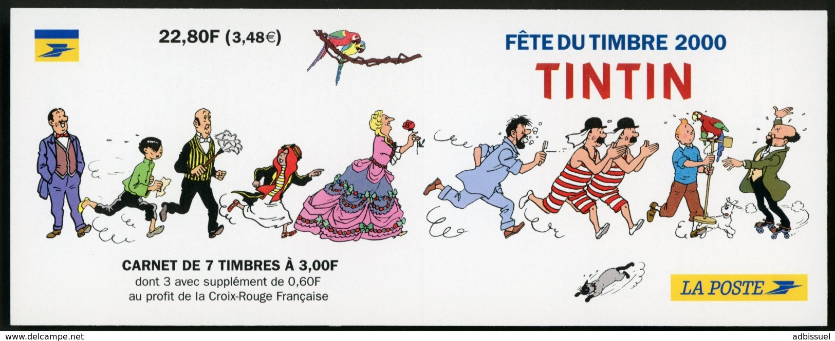 BC 3305 NEUF TB / 2000 Fête Du Timbre "TINTIN" / Valeur Timbres : 3.49€ - Stamp Day