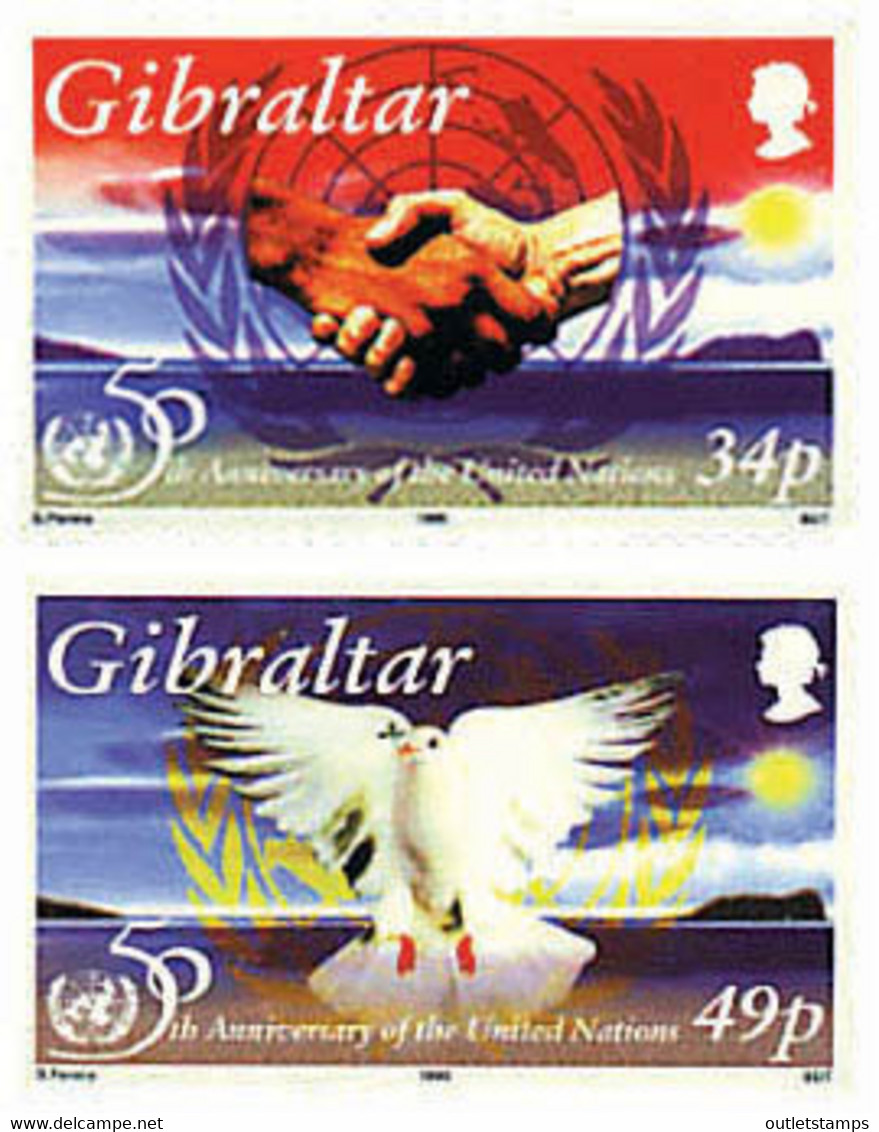 Ref. 84294 * NEW *  - GIBRALTAR . 1995. 50th  ANNIVERSARY OF THE UN. 50 ANIVERSARIO DE LA ONU - Gibraltar